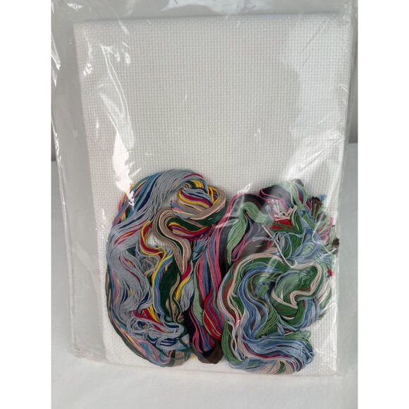 Sunset Counted Cross Stitch Dickens Village Tree Skirt Kit 46" Round Easy Color - Picture 5 of 5